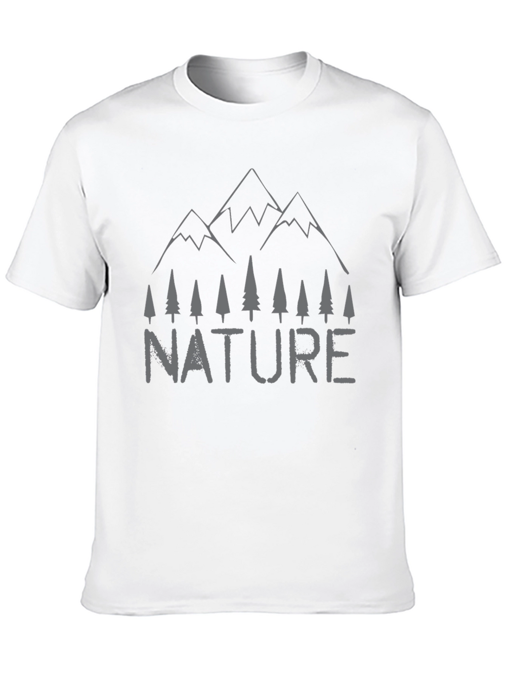 Nature Graphic Tee - Mountain & Trees Print