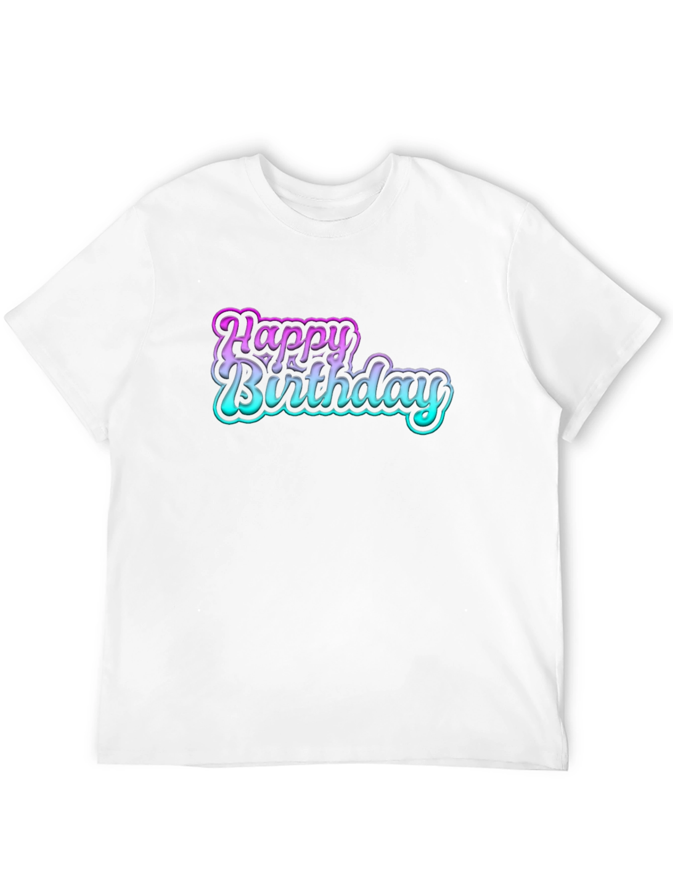 Happy Birthday Graphic Black T-Shirt