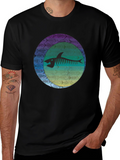 Shark Skeleton Graphic Tee - Black