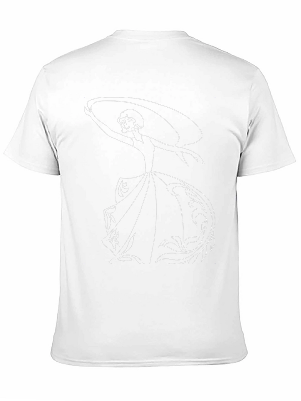 Elegant Woman Graphic Tee - Black Cotton T-Shirt