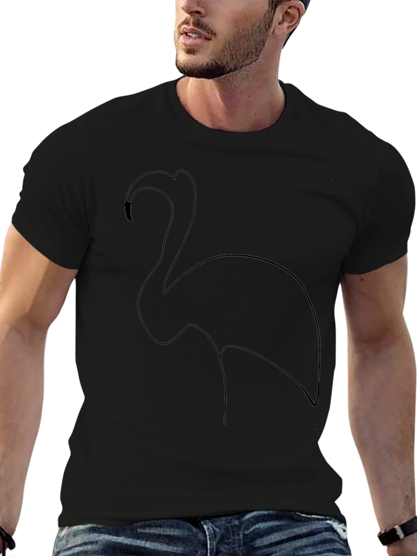 Black Flamingo Graphic Tee - Casual Style