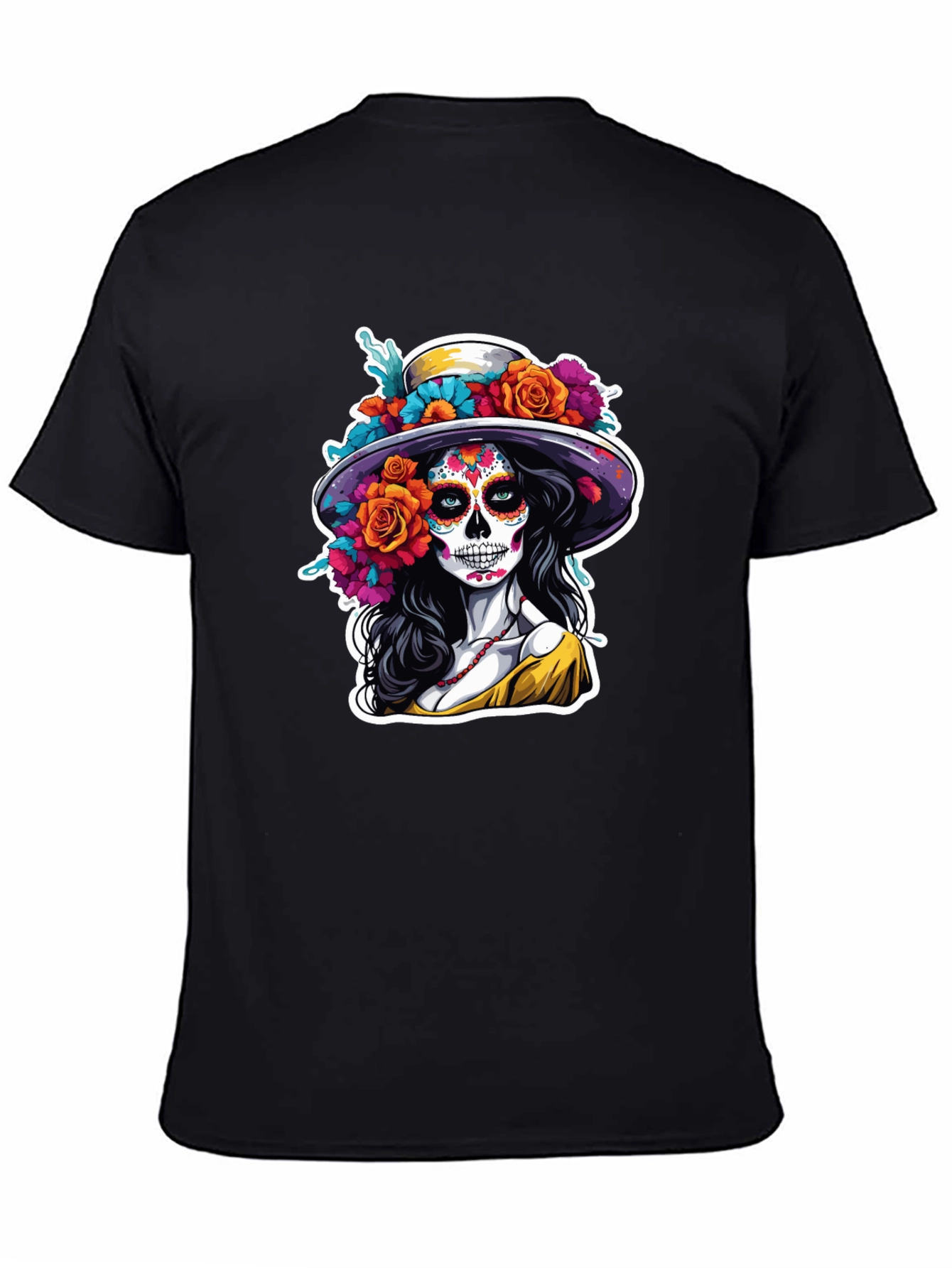 Day of the Dead Sugar Skull T-Shirt - Vibrant Design