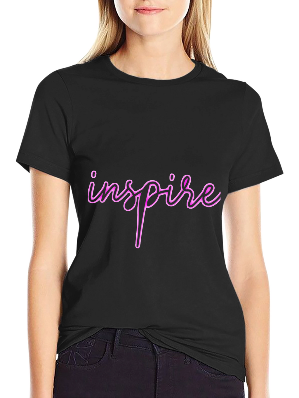 Inspire Black T-Shirt - Stylish & Comfortable