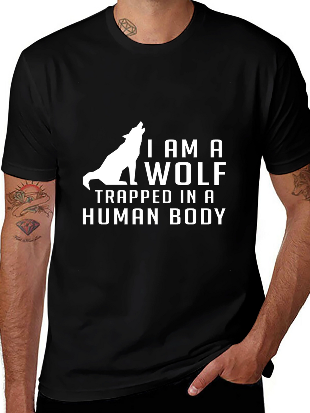 Wolf in Human Body Graphic Tee