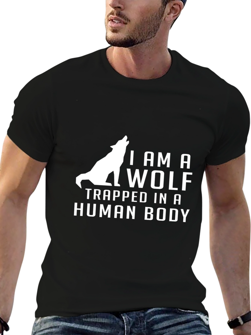 Wolf in Human Body Graphic Tee