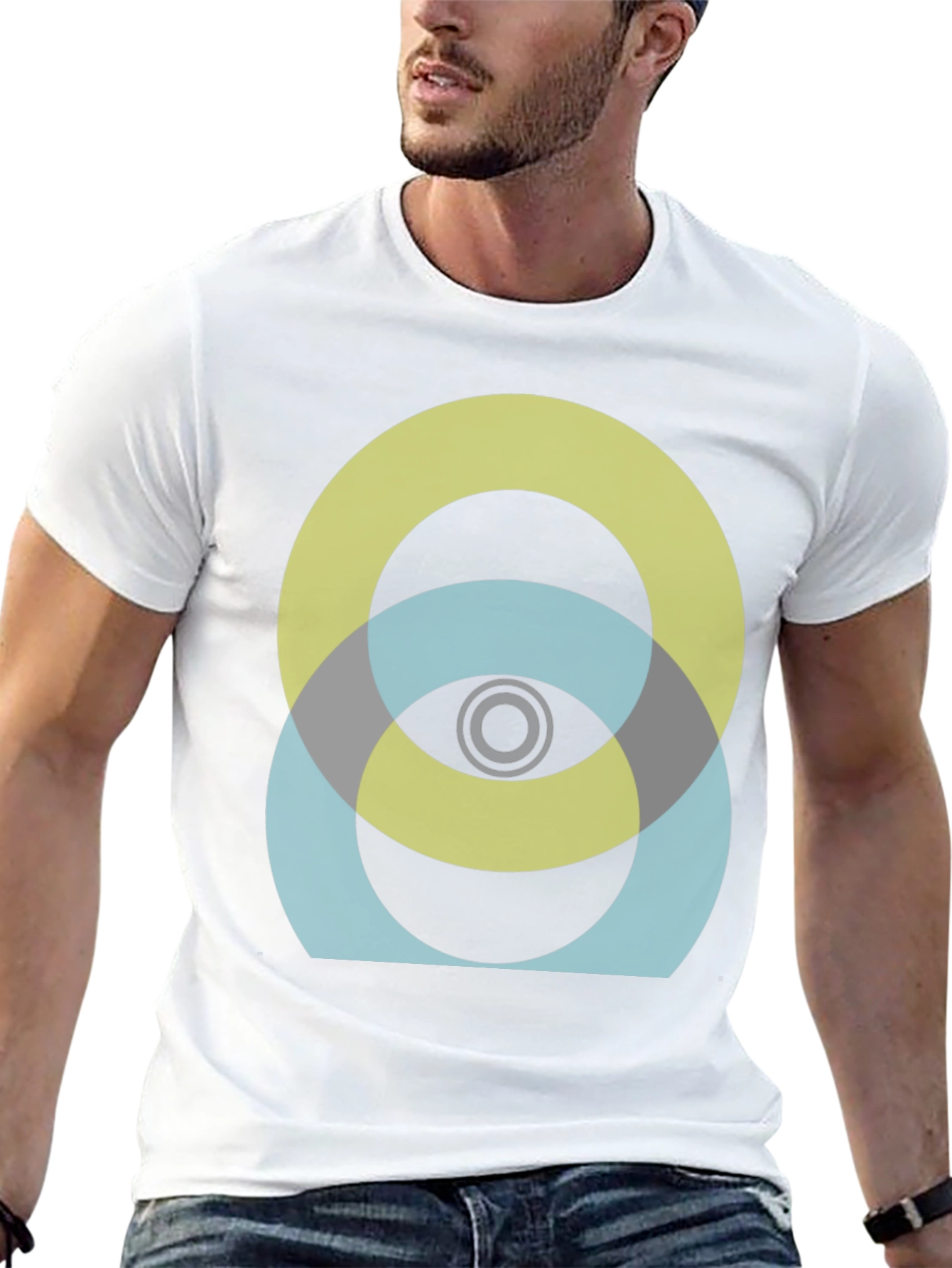 Abstract Circles Graphic Tee - Modern Design