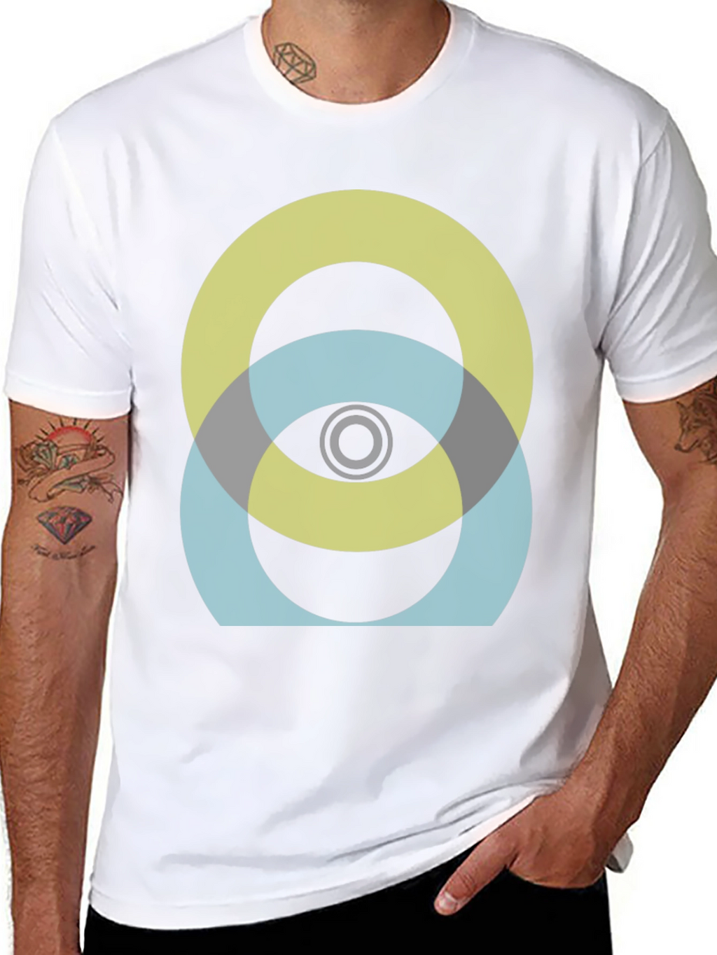 Abstract Circles Graphic Tee - Modern Design