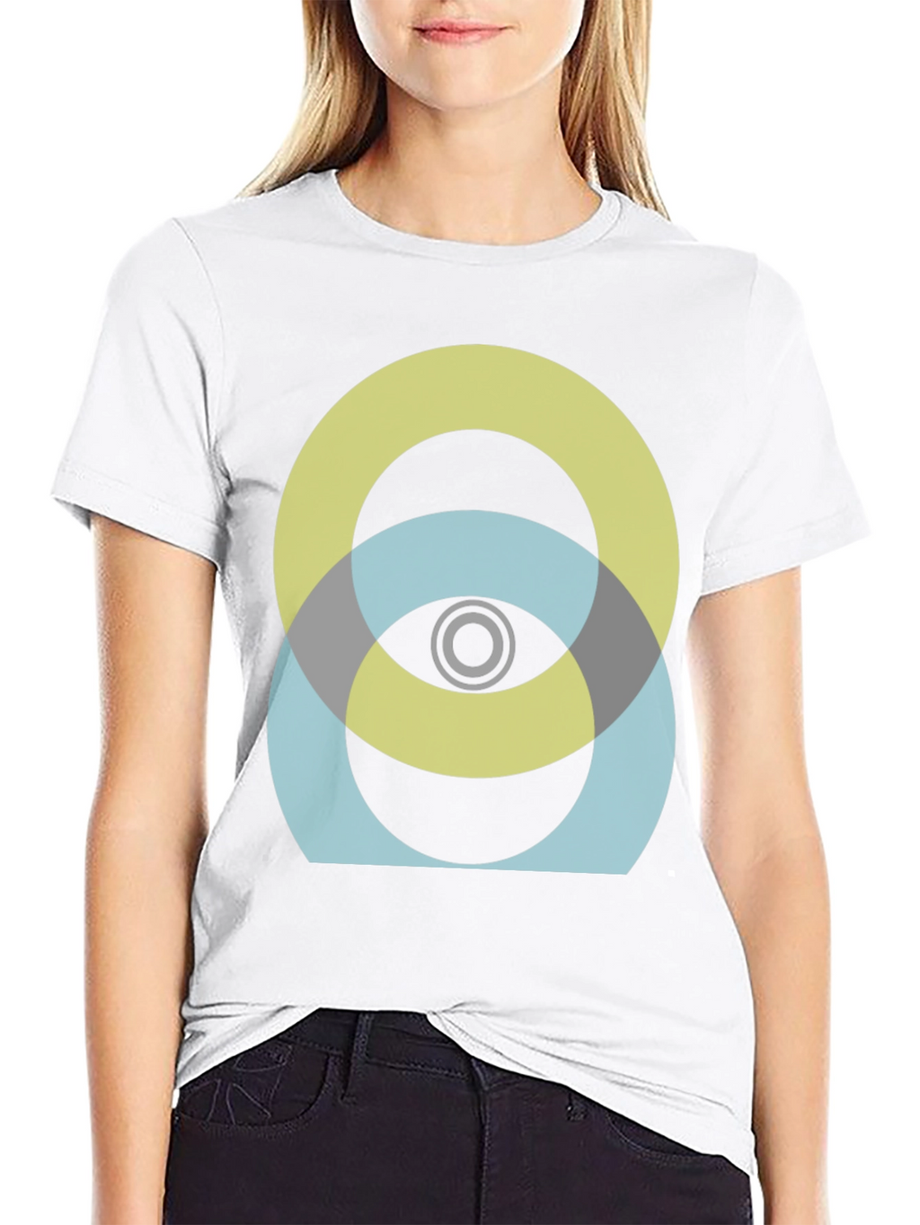 Abstract Circles Graphic Tee - Modern Design