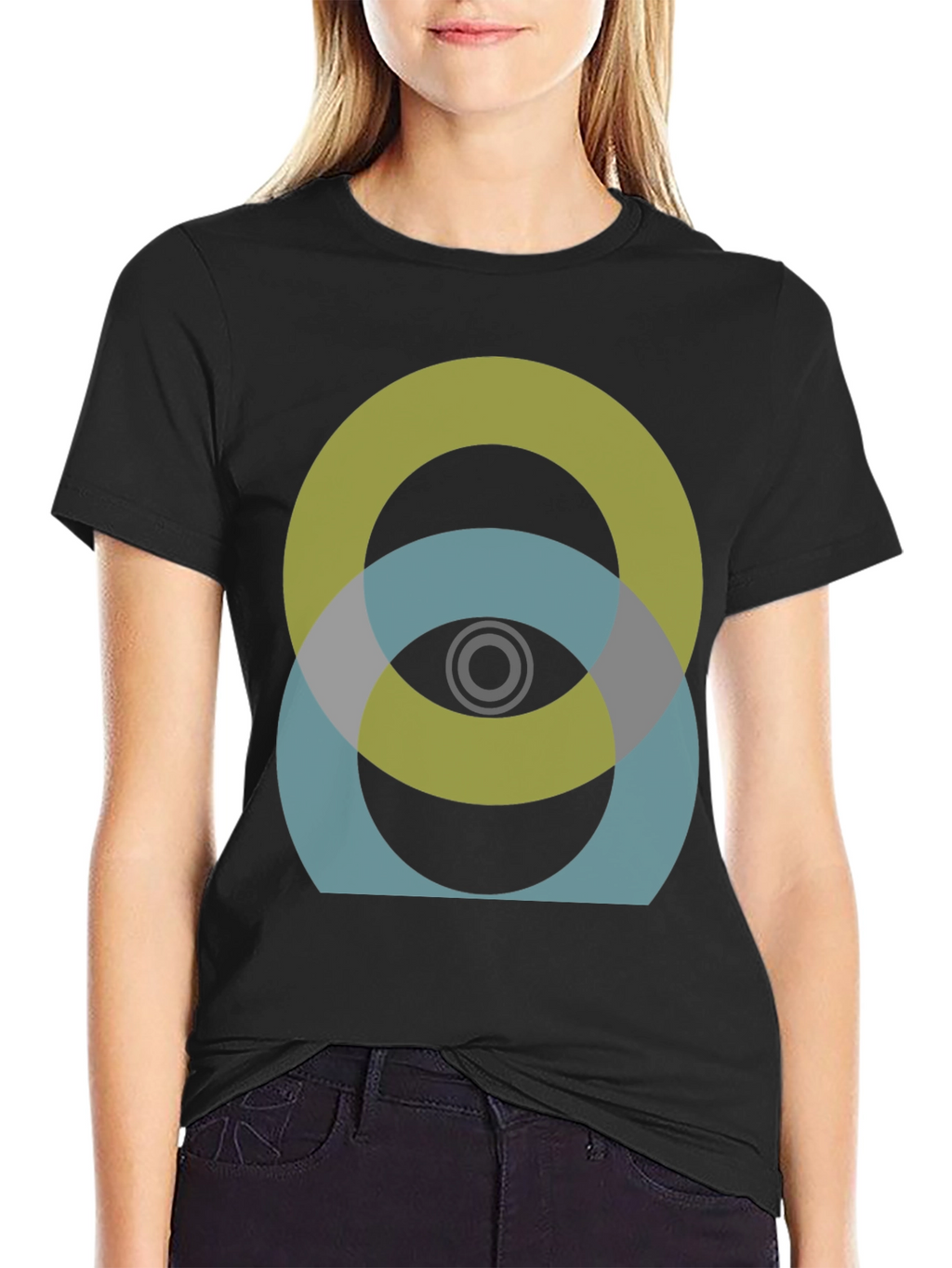Abstract Circles Graphic Tee - Modern Design