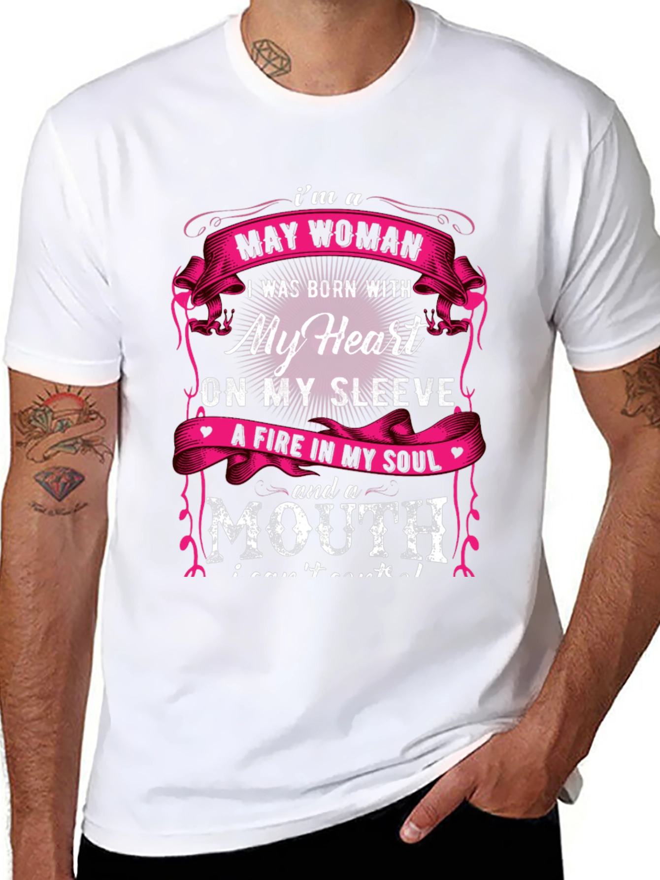 May Woman T-Shirt - Heart on Sleeve
