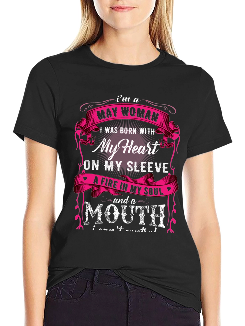 May Woman T-Shirt - Heart on Sleeve