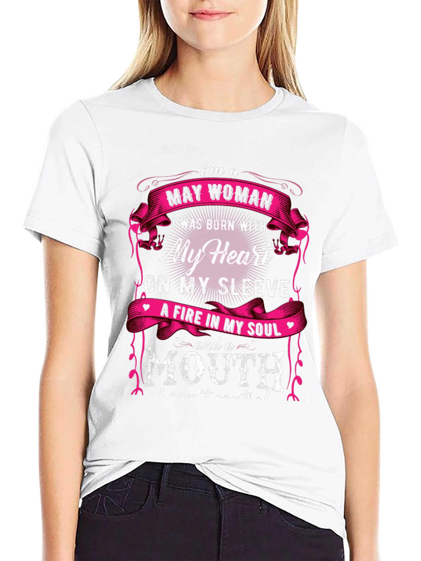 May Woman T-Shirt - Heart on Sleeve