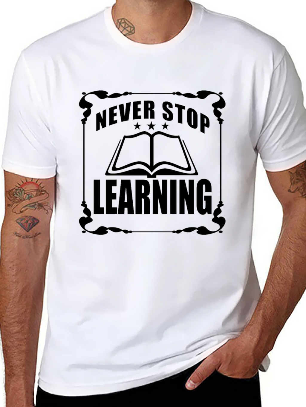 Never Stop Learning Graphic T-Shirt