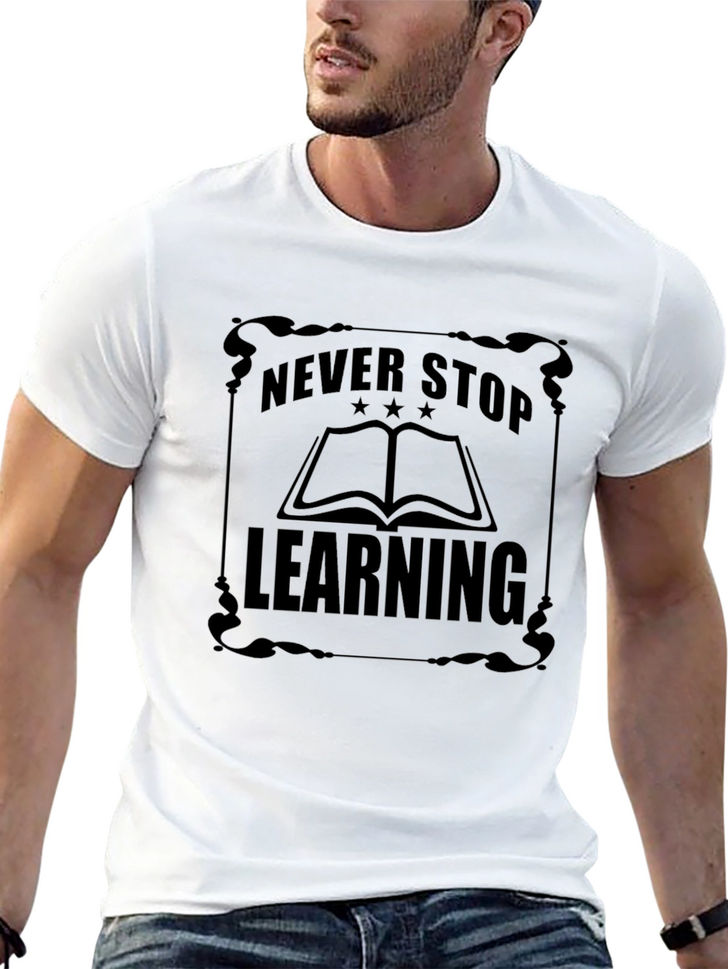 Never Stop Learning Graphic T-Shirt