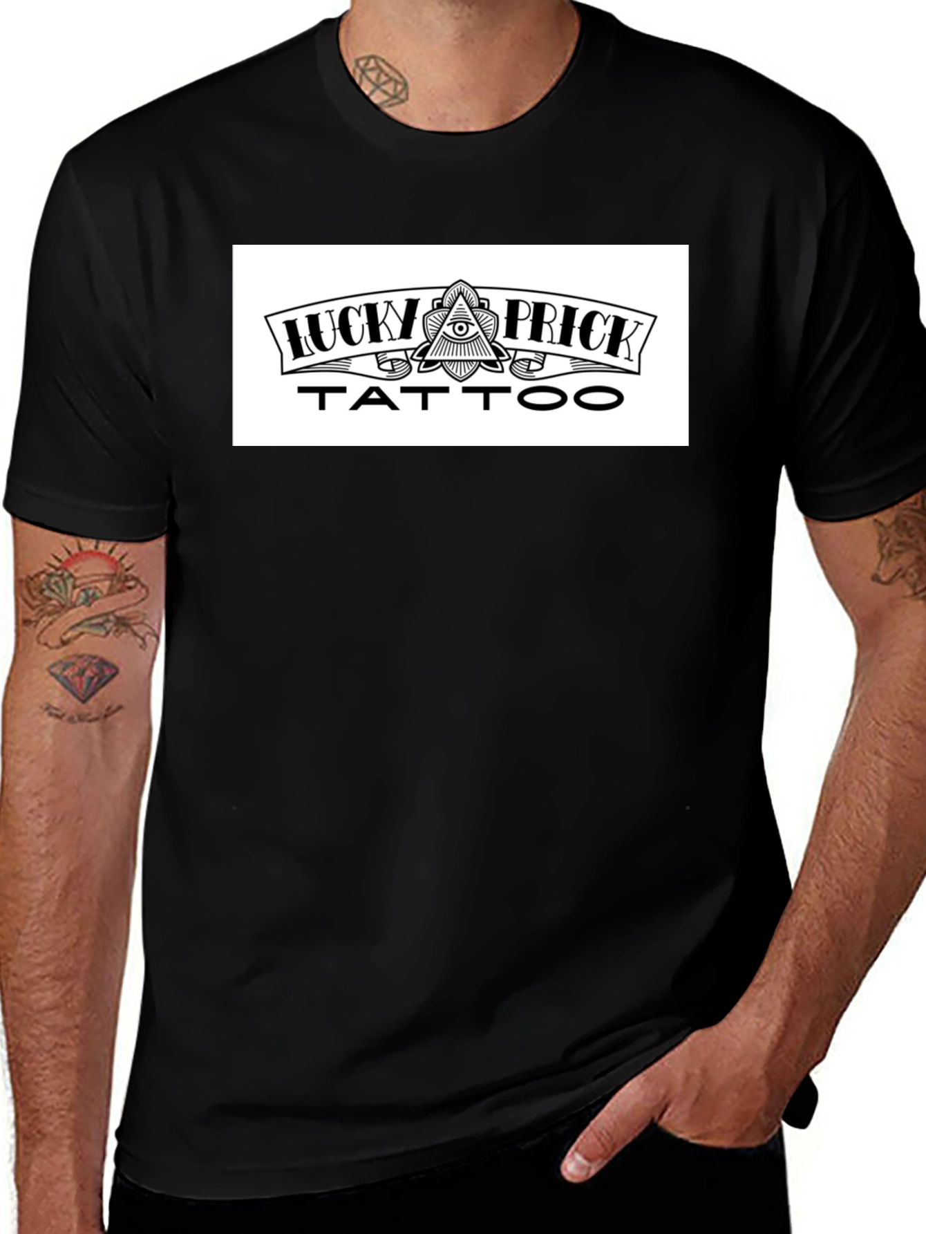 Lucky Prick Tattoo Graphic T-Shirt