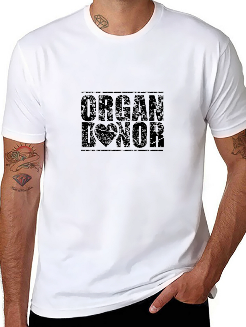 Organ Donor Graphic T-Shirt - Black