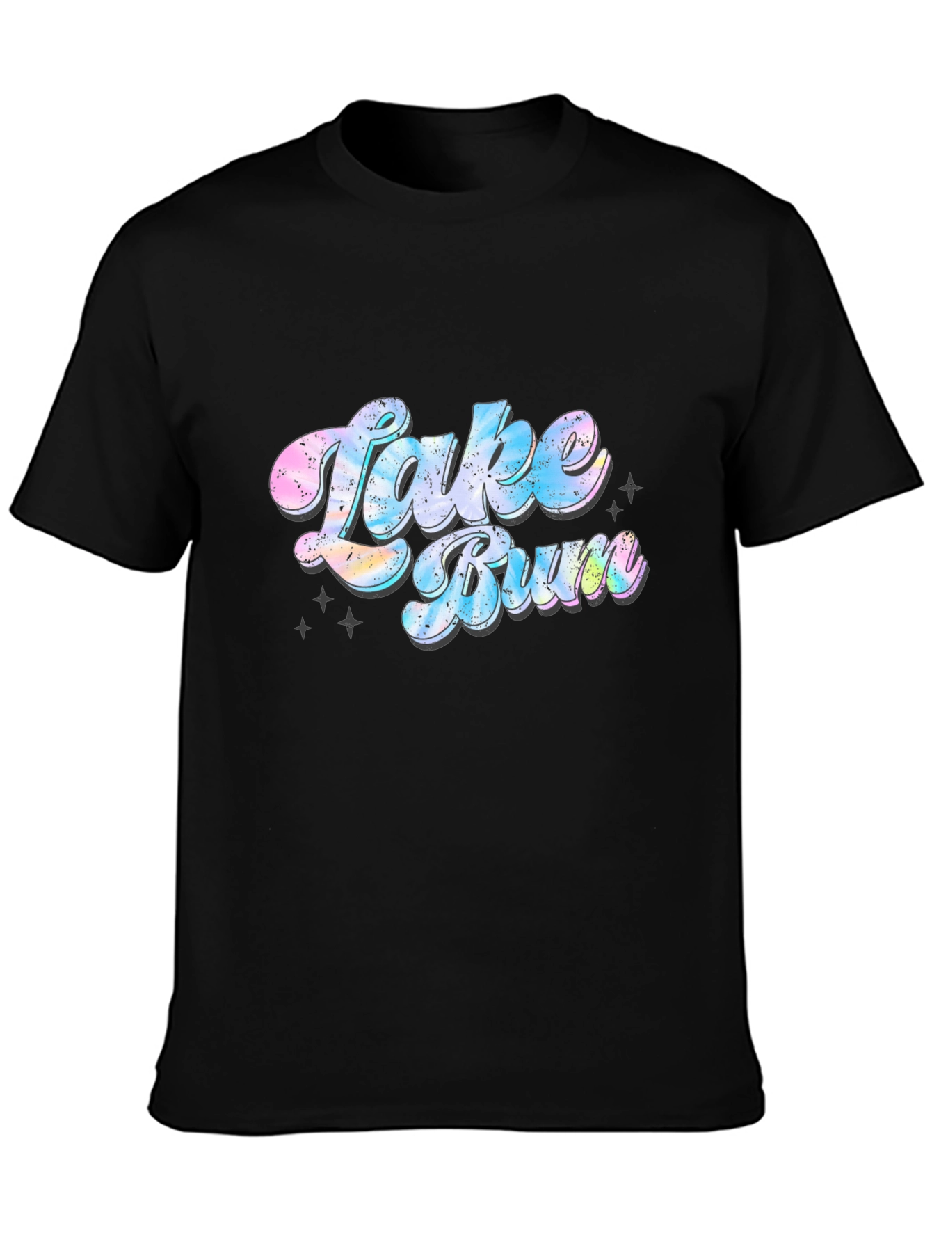Lake Bum Graphic Tee - Soft Black Cotton T-Shirt