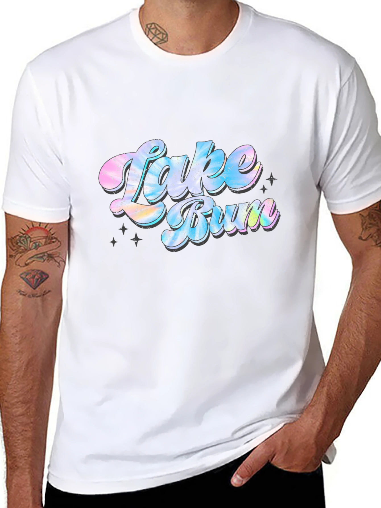 Lake Bum Graphic Tee - Soft Black Cotton T-Shirt