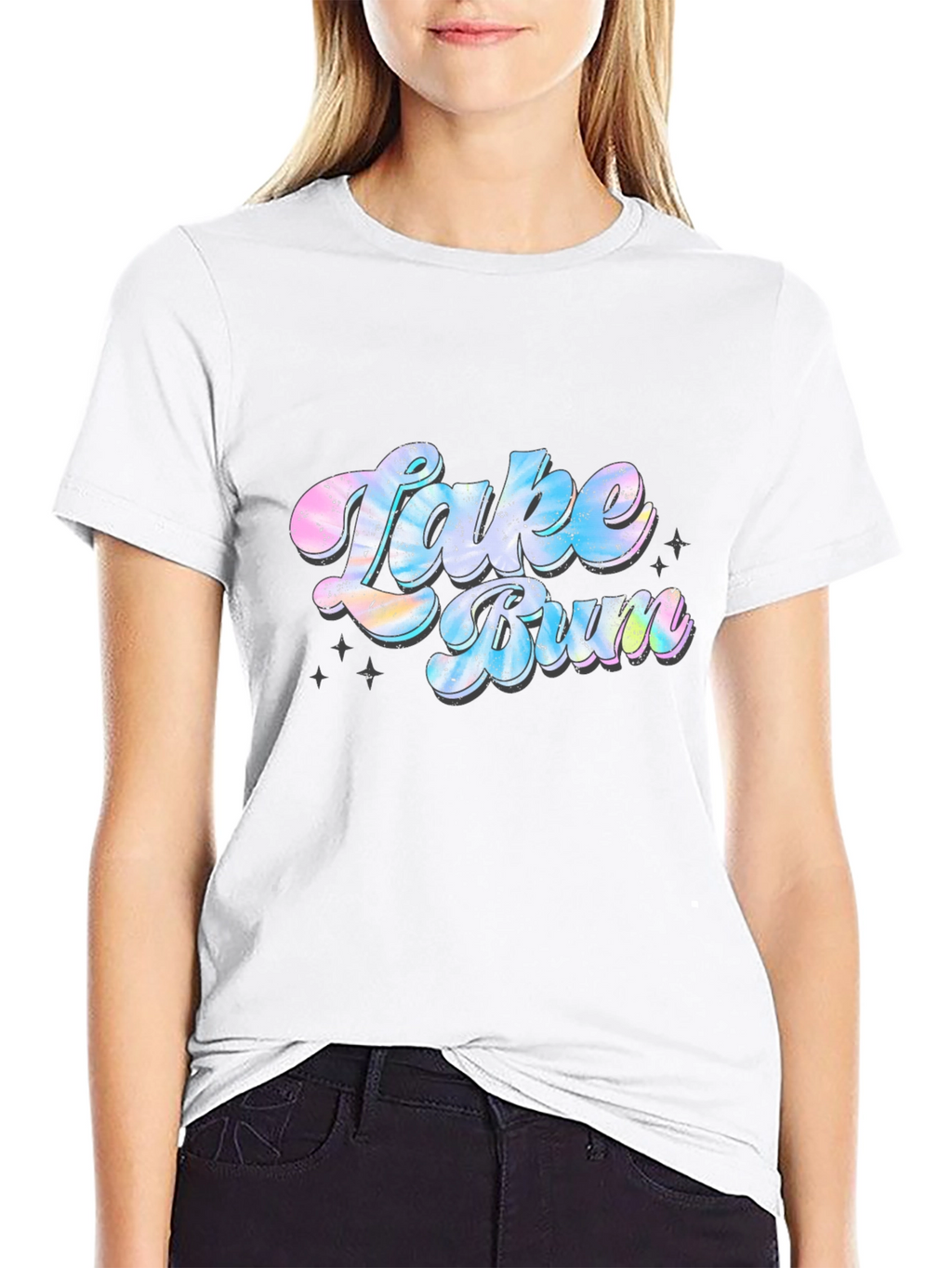 Lake Bum Graphic Tee - Soft Black Cotton T-Shirt
