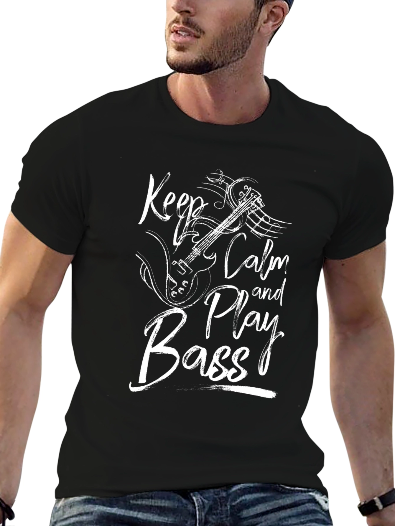 Keep Calm and Play Bass Graphic Tee