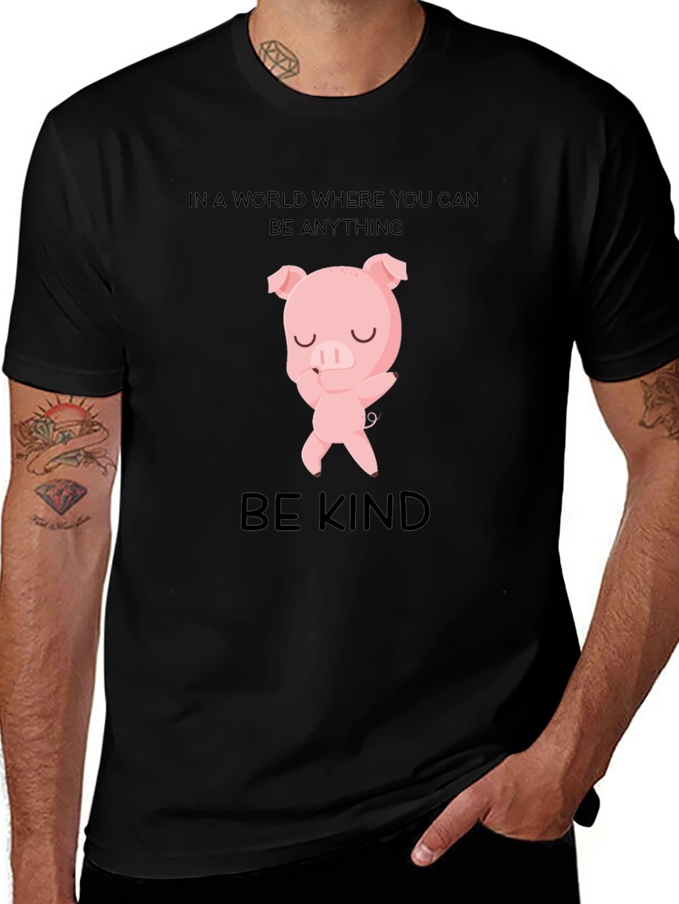 Be Kind Pig T-Shirt - Stylish Graphic Tee