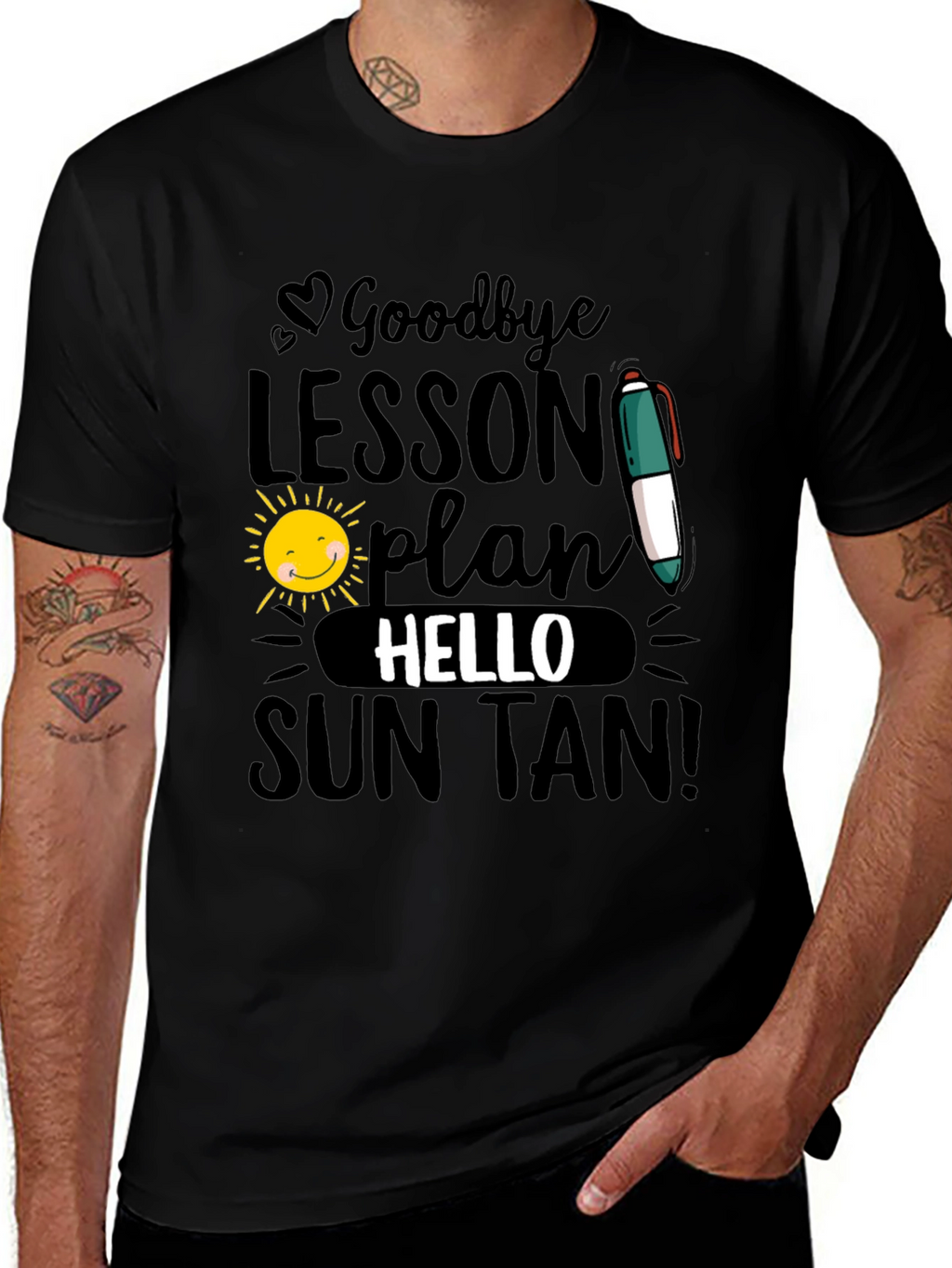 Goodbye Lesson Plan Hello Sun Tan T-Shirt