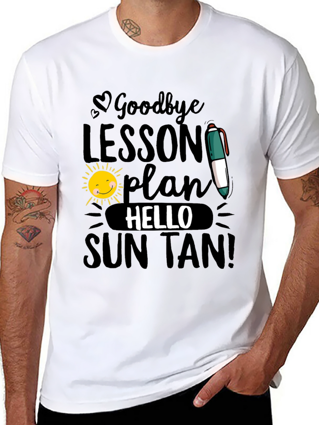 Goodbye Lesson Plan Hello Sun Tan T-Shirt