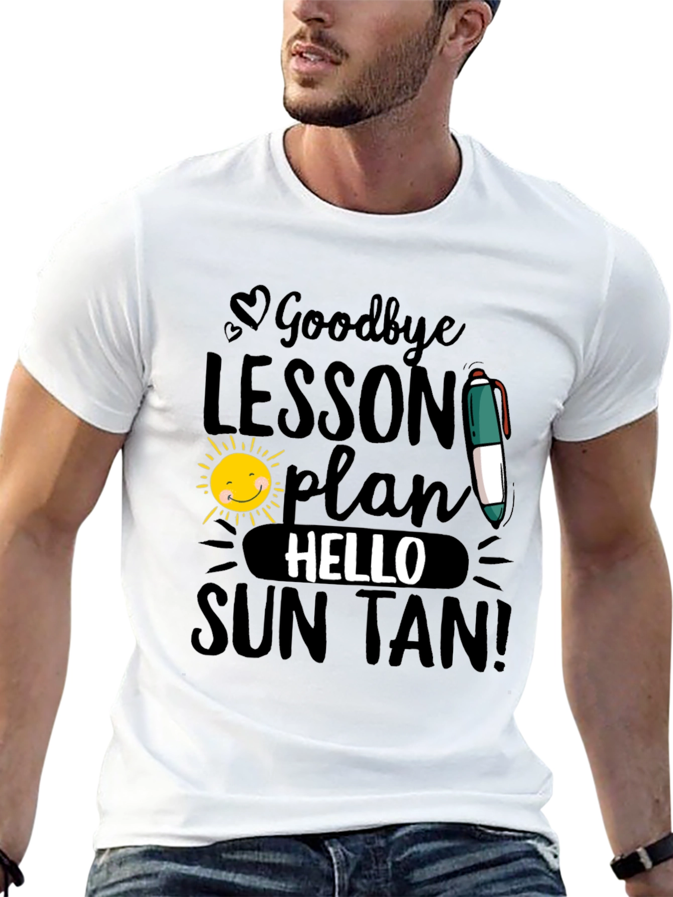 Goodbye Lesson Plan Hello Sun Tan T-Shirt