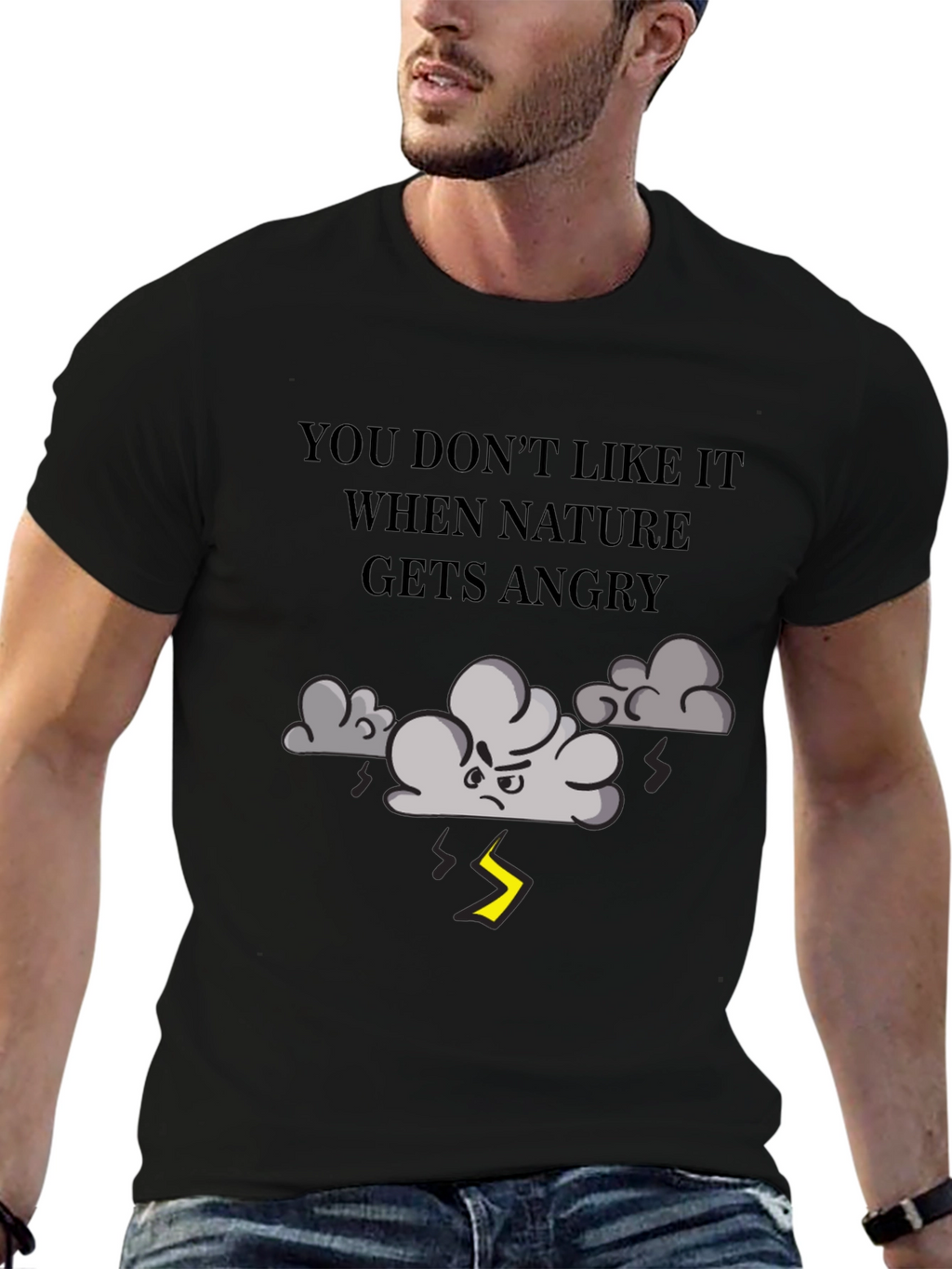 Natures Fury T-Shirt - Angry Cloud Design