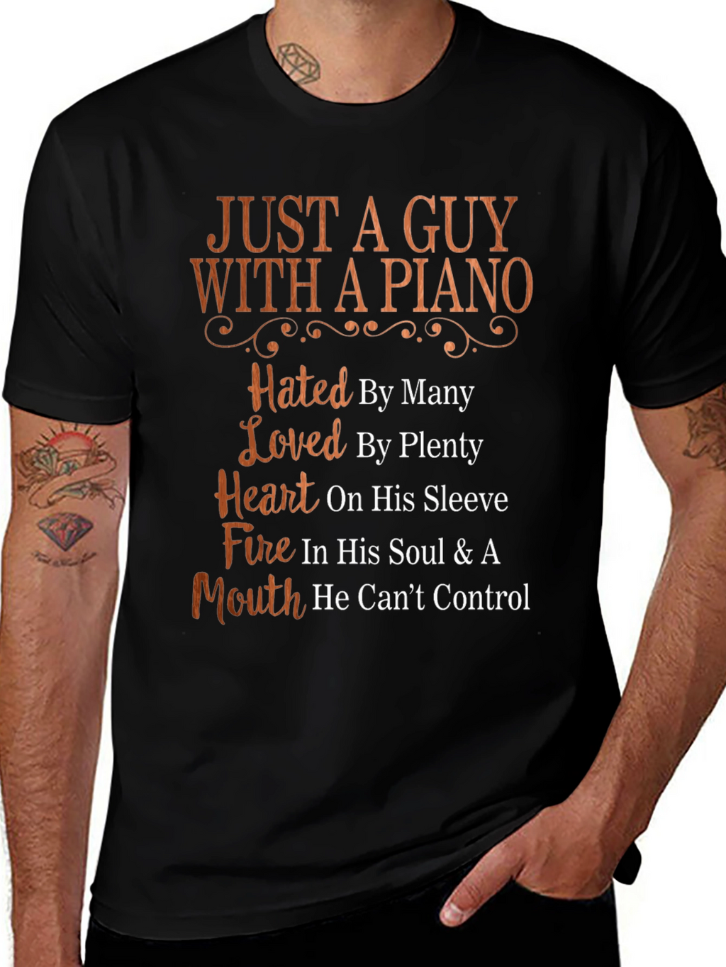 Just A Guy With A Piano Graphic T-Shirt