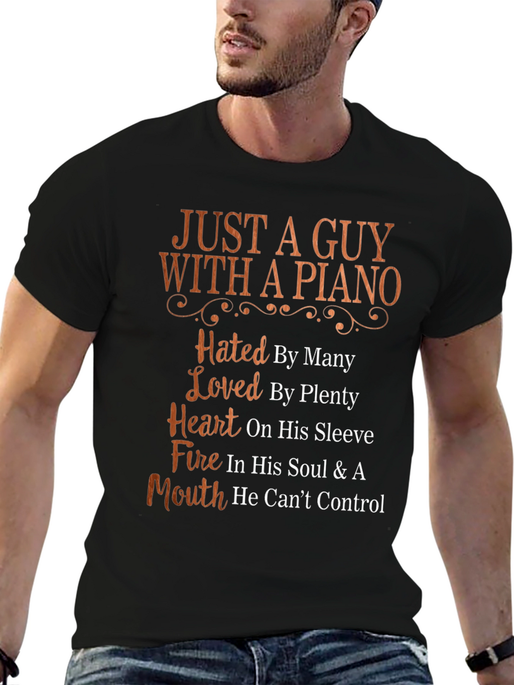 Just A Guy With A Piano Graphic T-Shirt