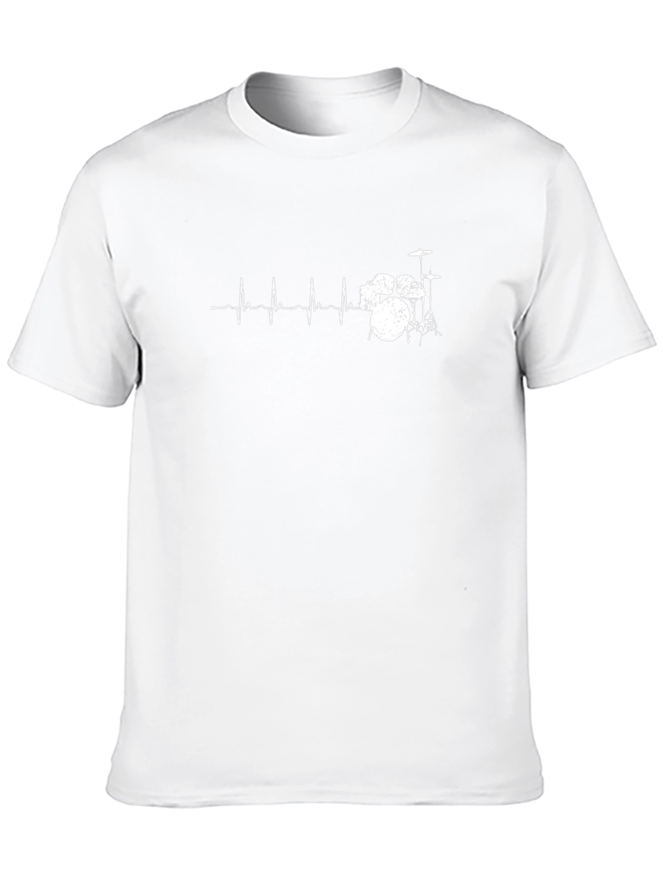 Drummer Heartbeat Graphic Tee - Black
