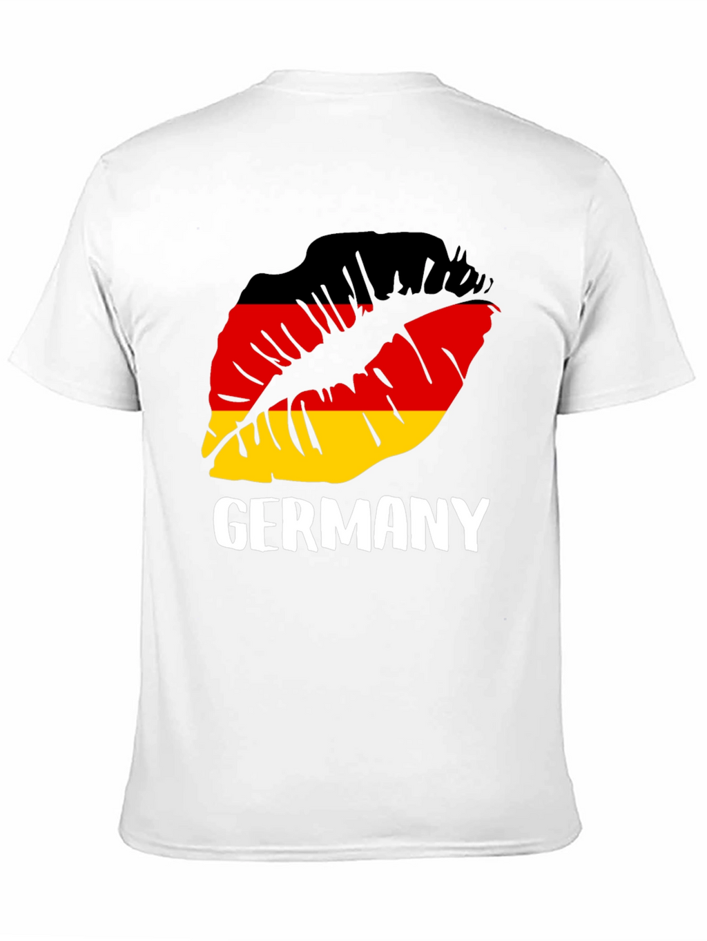 Germany Flag Lips Graphic Tee - Black