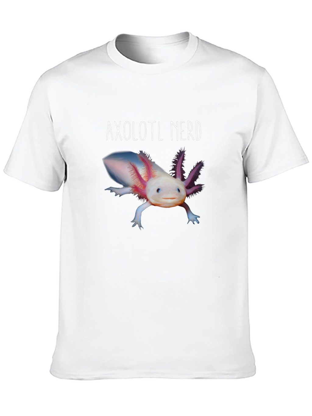 Axolotl Nerd Graphic T-Shirt - Black Cotton Tee