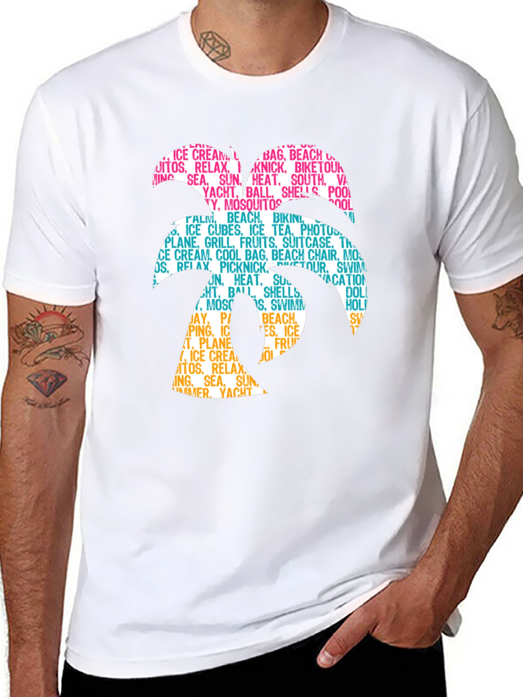 Tropical Beach Vibes Graphic T-Shirt