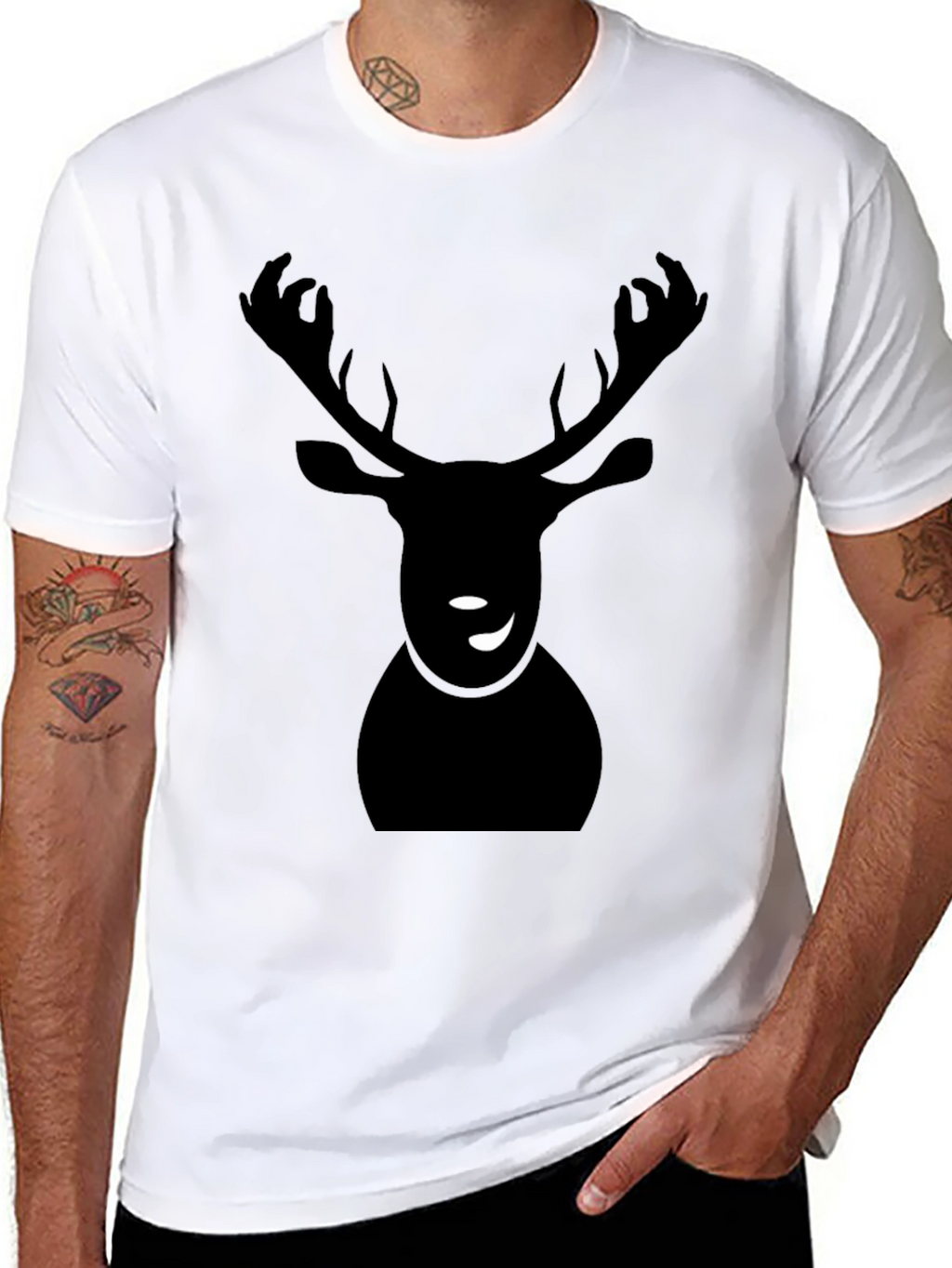Reindeer Silhouette Tee - Holiday Style