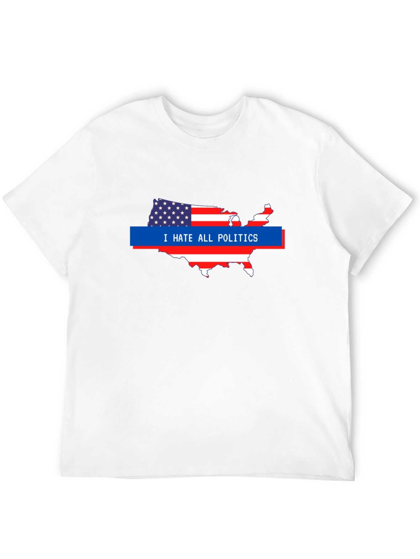 I Hate All Politics USA Map Graphic Tee