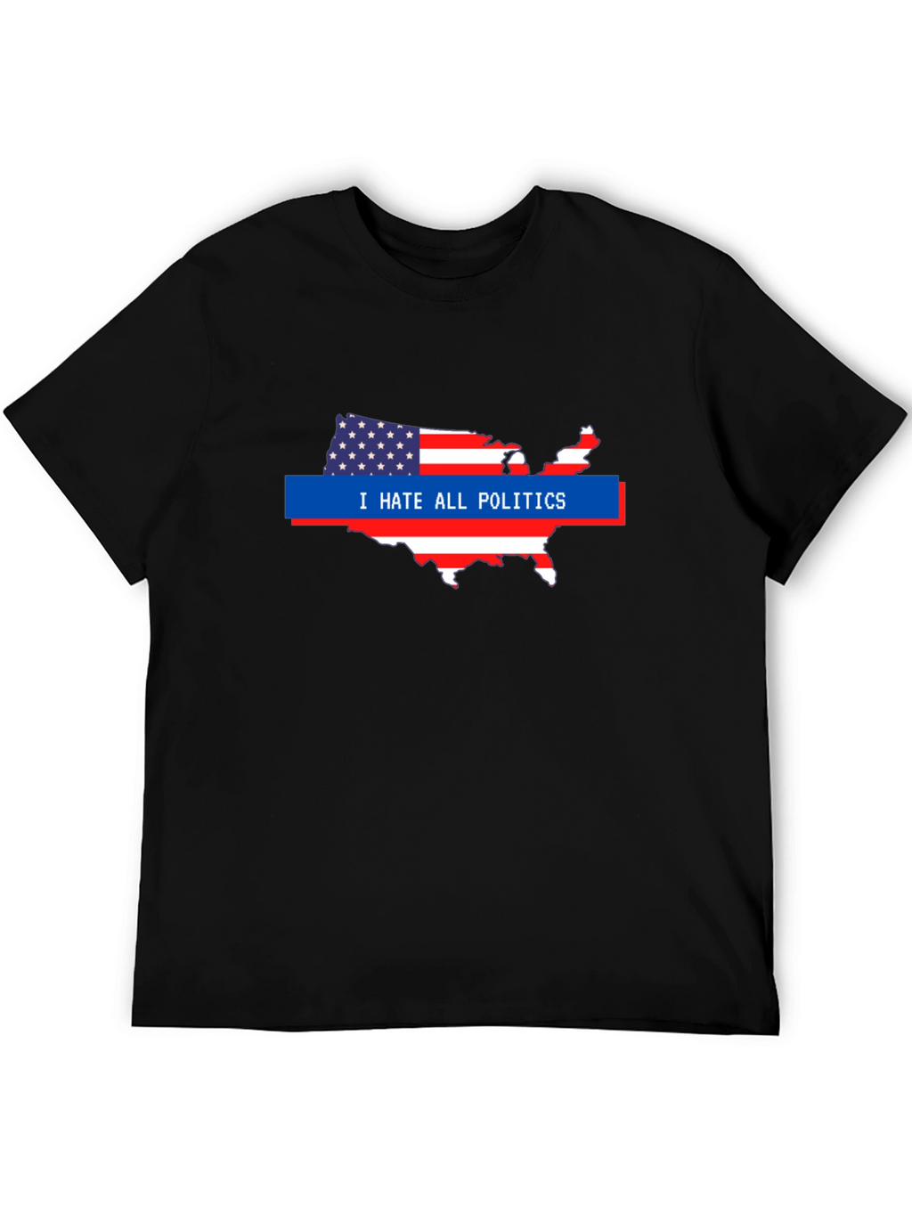 I Hate All Politics USA Map Graphic Tee