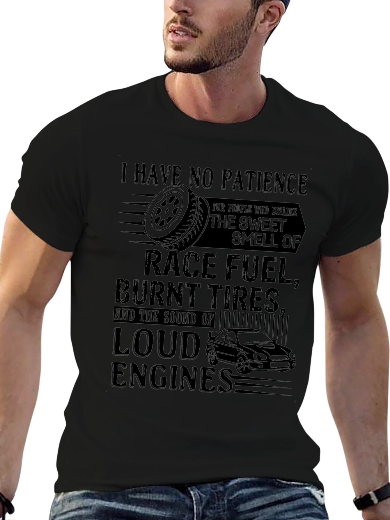 Race Fuel & Burnt Tires Graphic Tee