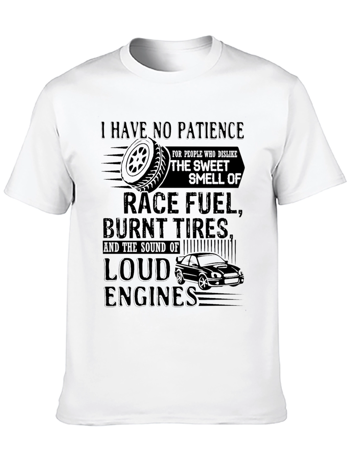 Race Fuel & Burnt Tires Graphic Tee