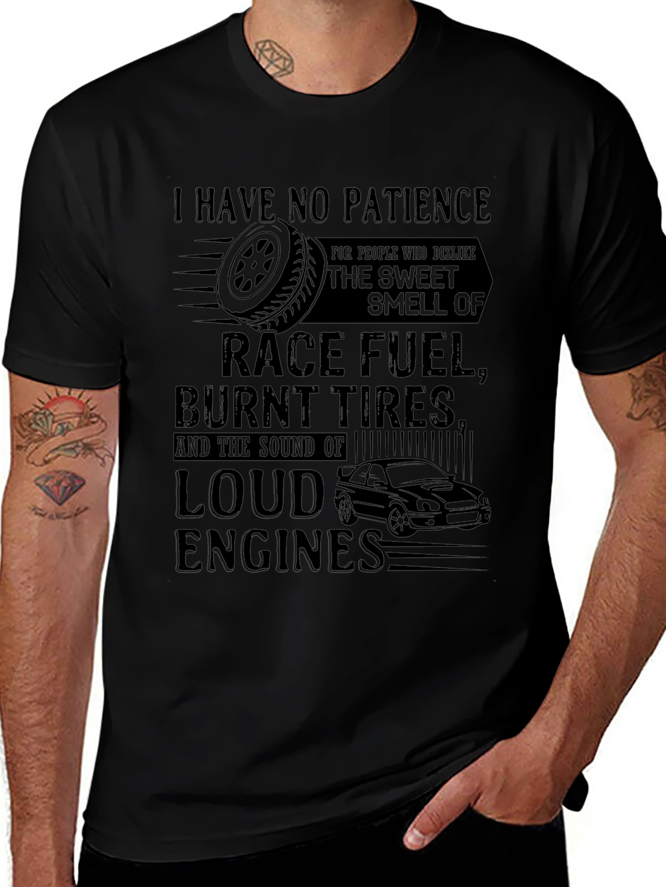 Race Fuel & Burnt Tires Graphic Tee