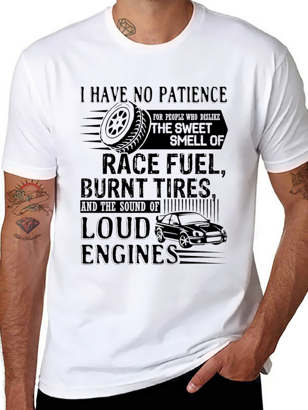 Race Fuel & Burnt Tires Graphic Tee