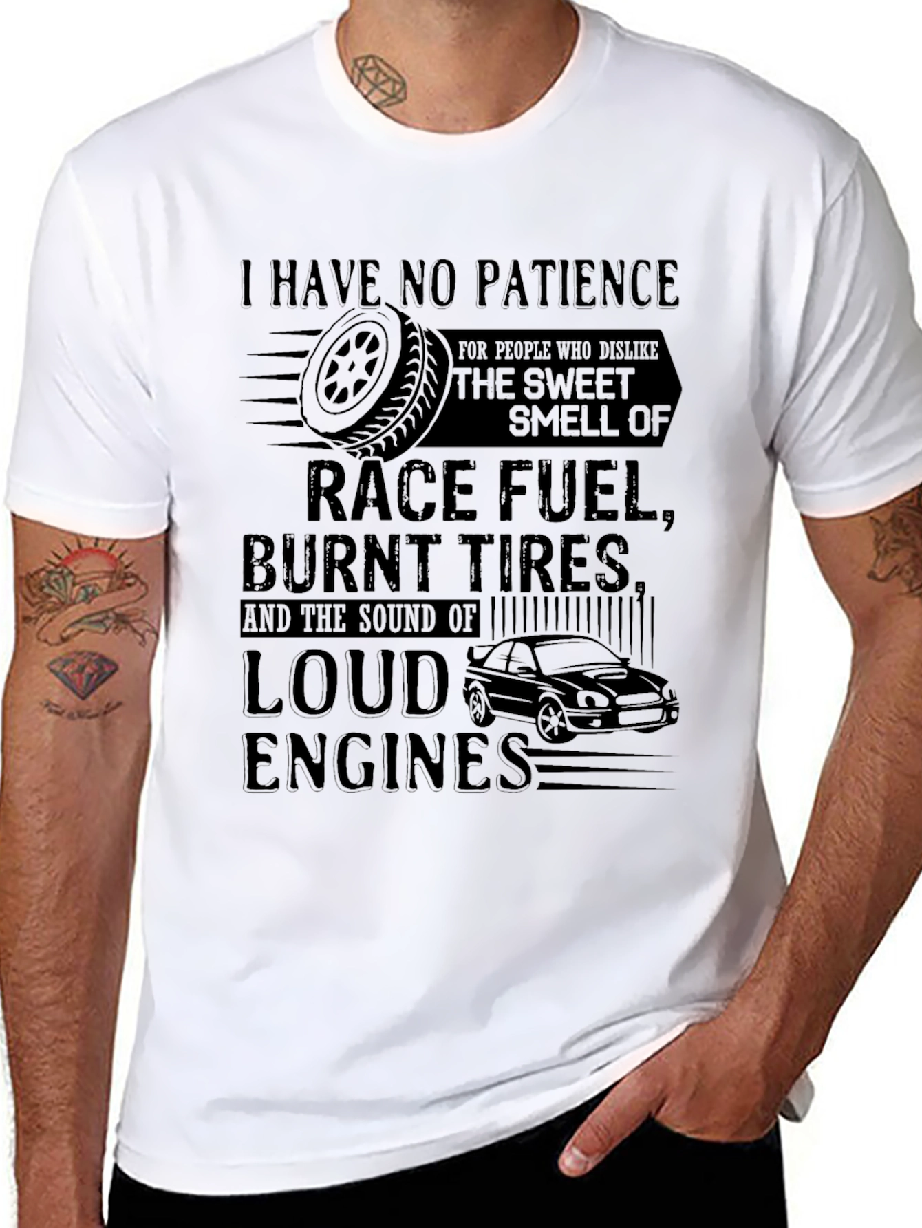 Race Fuel & Burnt Tires Graphic Tee