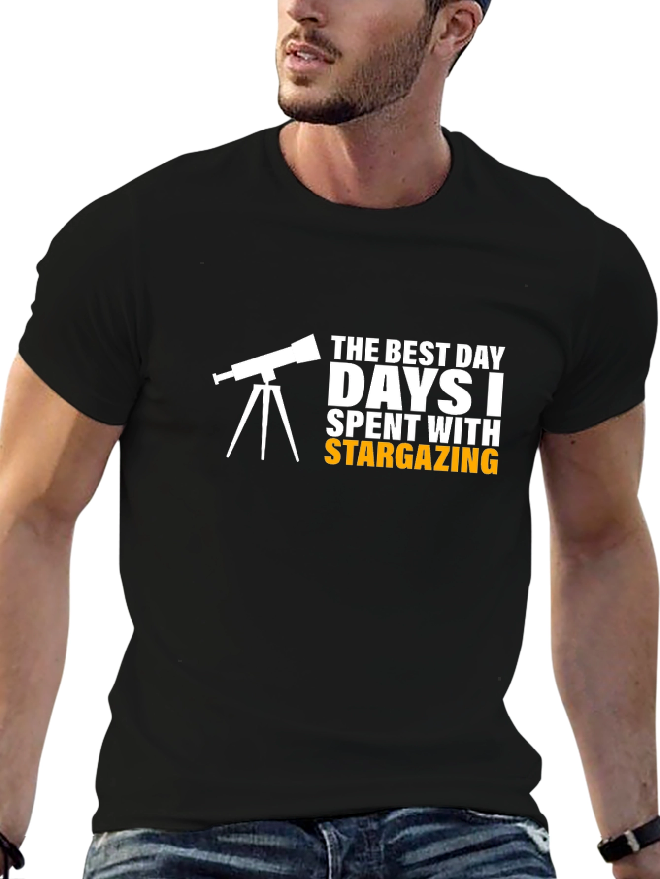 Stargazing Days T-Shirt - Telescope Graphic Tee