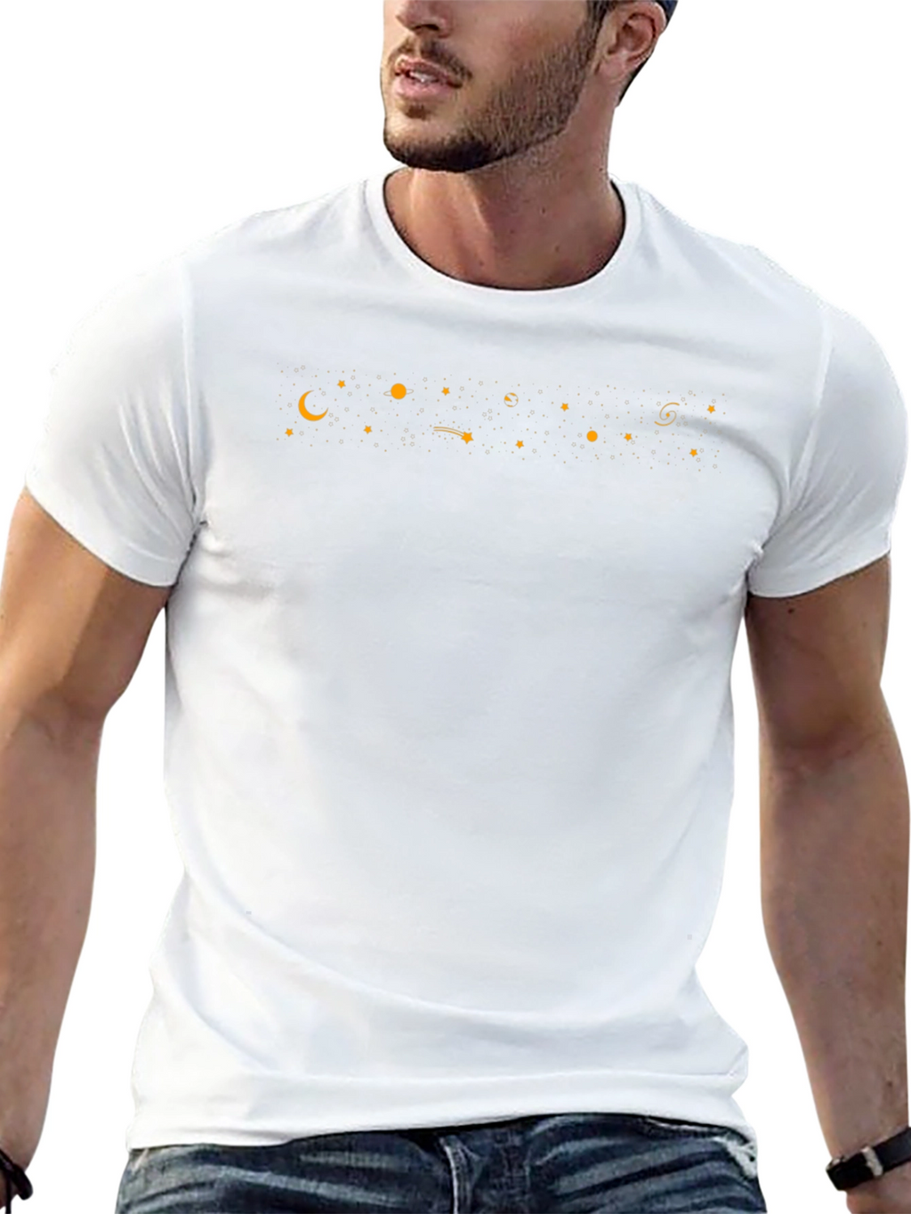 Cosmic Dreamer Tee - Black Starry Night T-Shirt