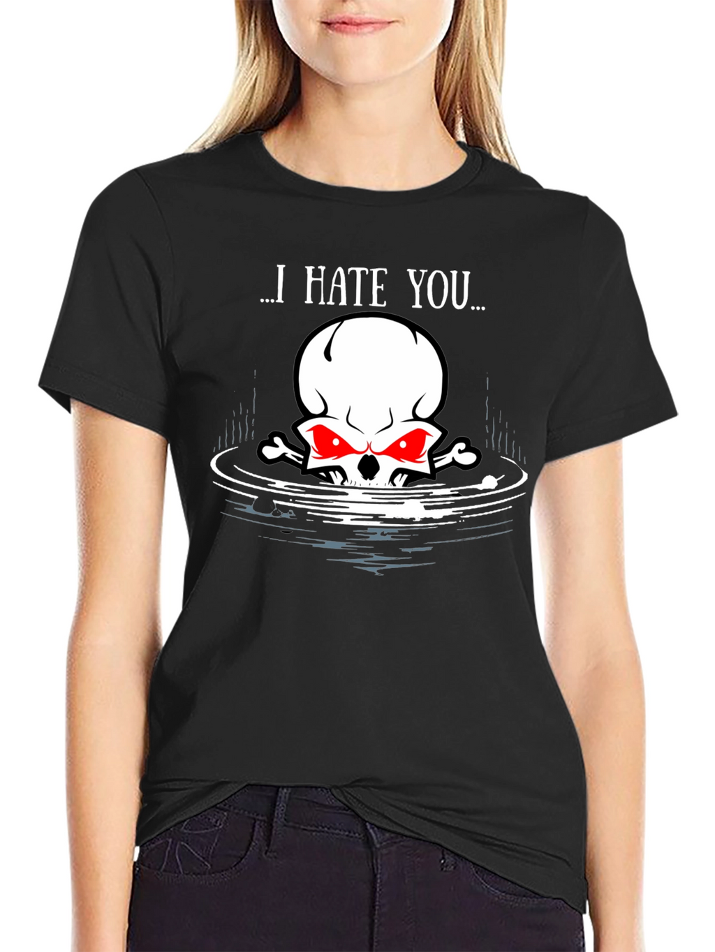 I Hate You Skull Graphic Tee