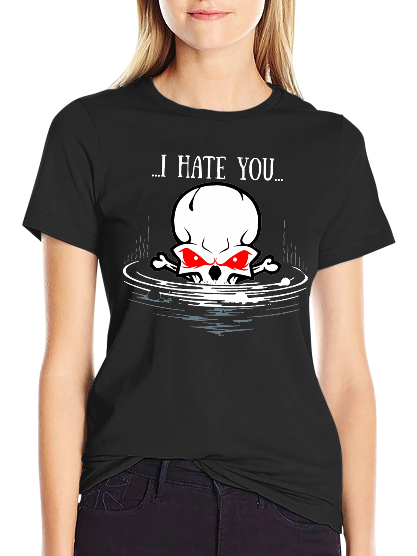 I Hate You Skull Graphic Tee