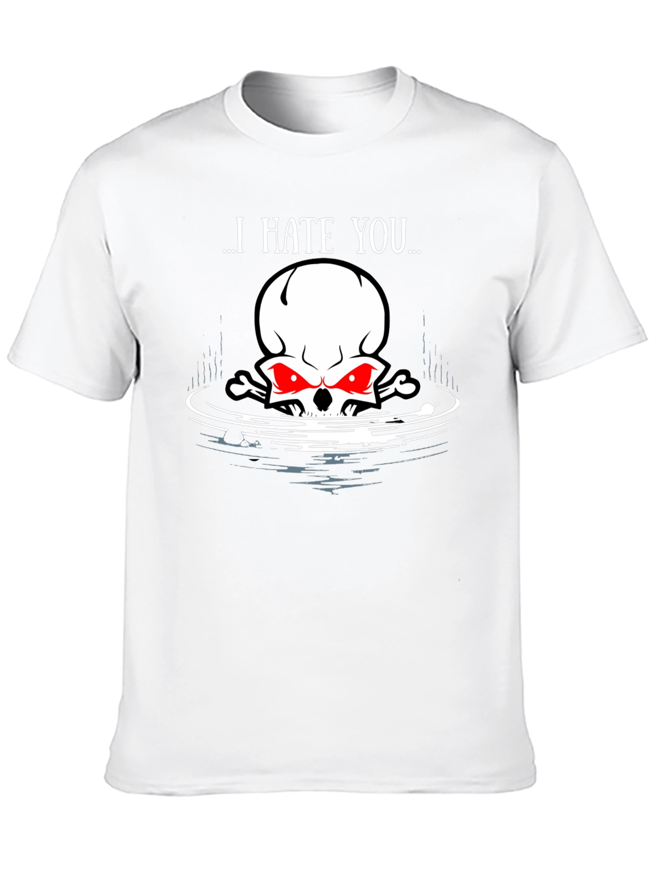 I Hate You Skull Graphic Tee