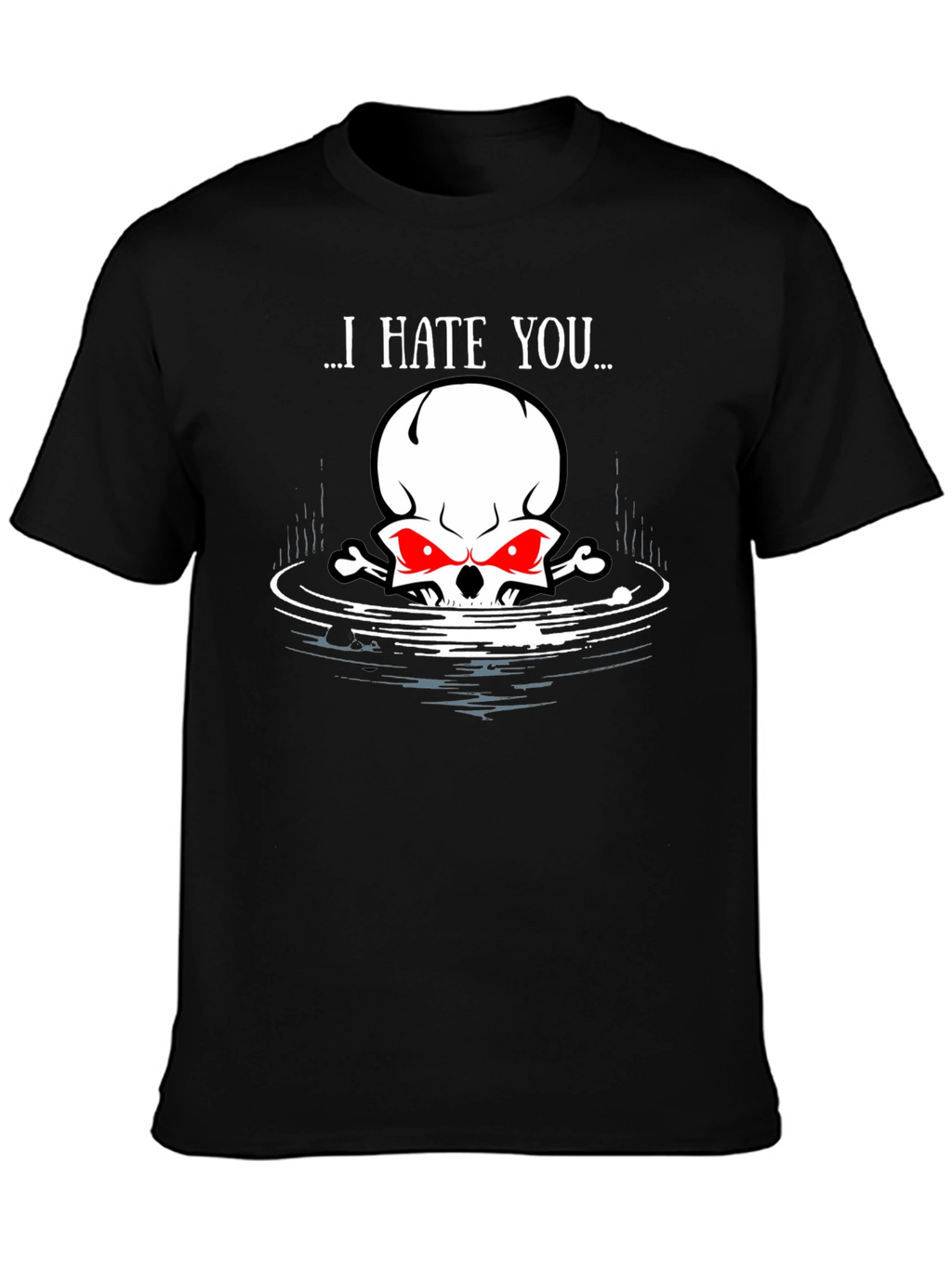 I Hate You Skull Graphic Tee