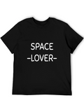 Space Lover Black T-Shirt - Sci-Fi Graphic Tee